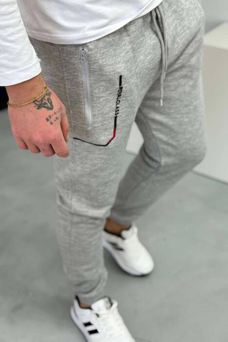 SIMPLE FLUFFY MEN JOGGERS LIGHT GREY/GZ - 3