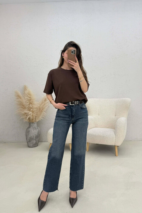 XHINSE TE THJESHTA ME RRIP DHE SKAJE TE PRERA PER FEMRA NE NGJYRE BLU - KLAUDIO FASHION