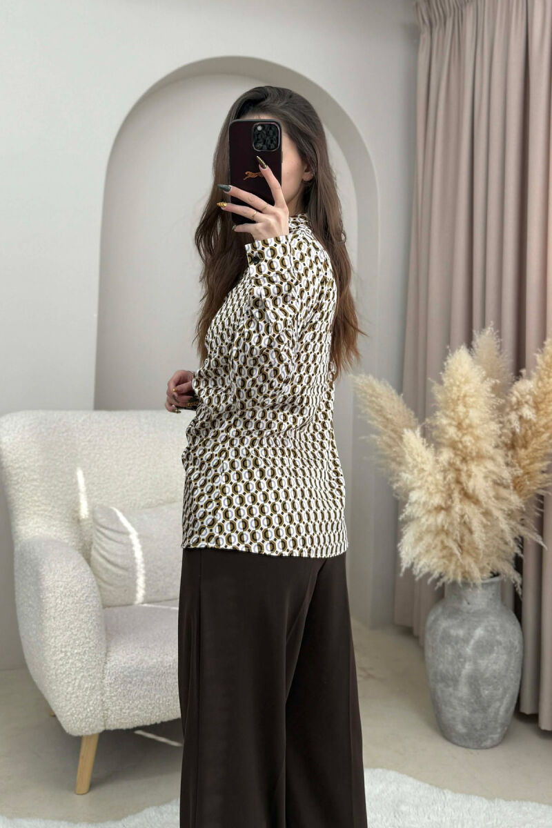 DIFFERENT DESIGN SIMPLE WOMEN SHIRT OLIVE/ULLI - 2