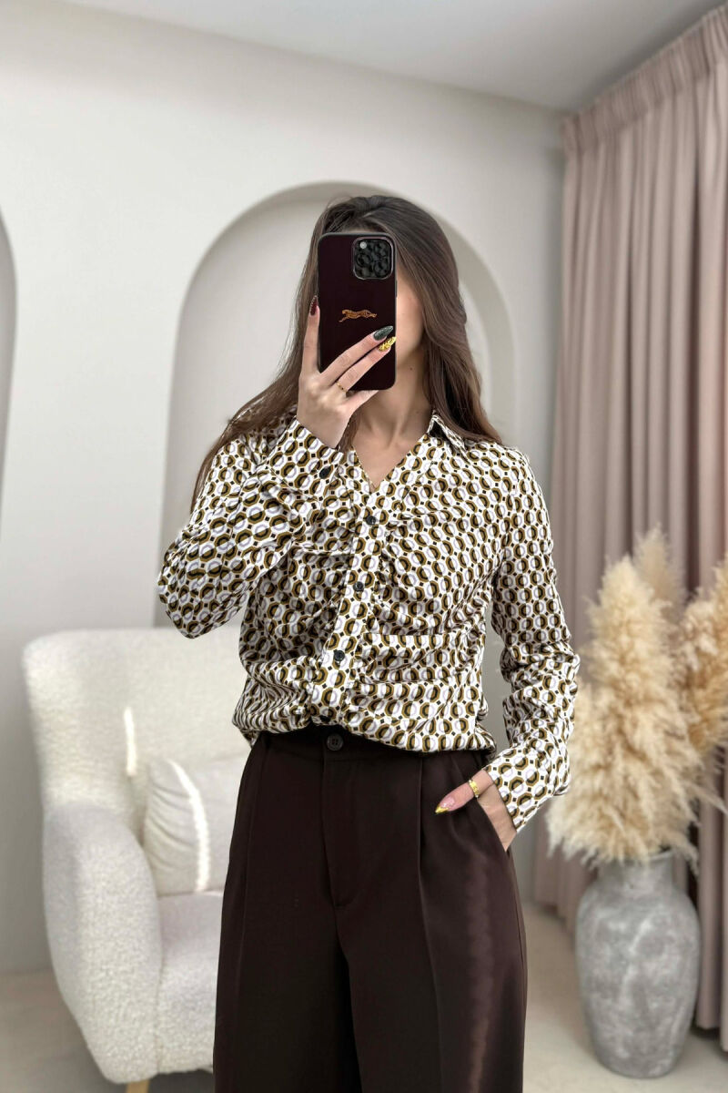 DIFFERENT DESIGN SIMPLE WOMEN SHIRT OLIVE/ULLI - 4