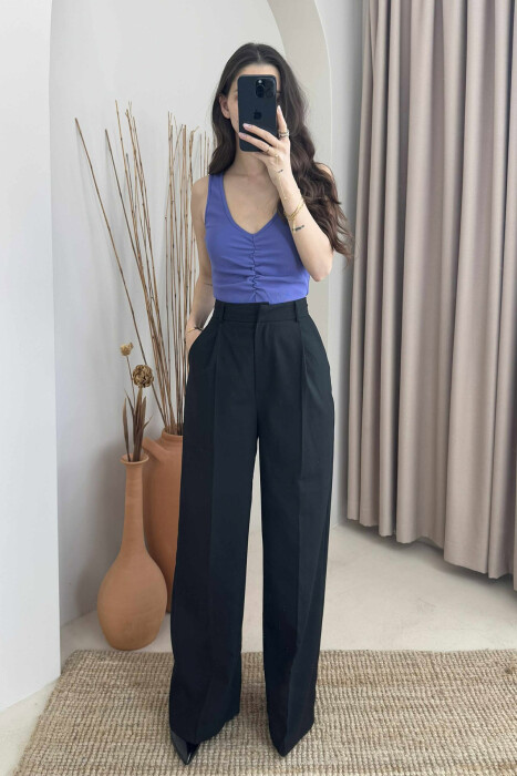 ELASTIC ONE COLOR WOMEN BODY PURPLE/LEJLA - KLAUDIO FASHION