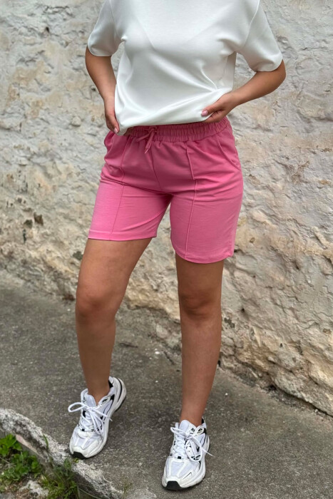 ELASTIC WAIST WOMAN SHORTS PINK/ROZE - 2