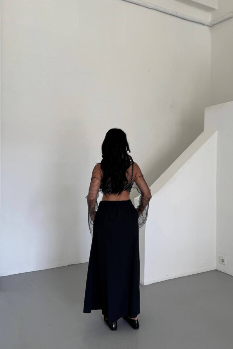 ELASTIC WAIST WOMAN SKIRT BLACK/ E ZEZE - 3