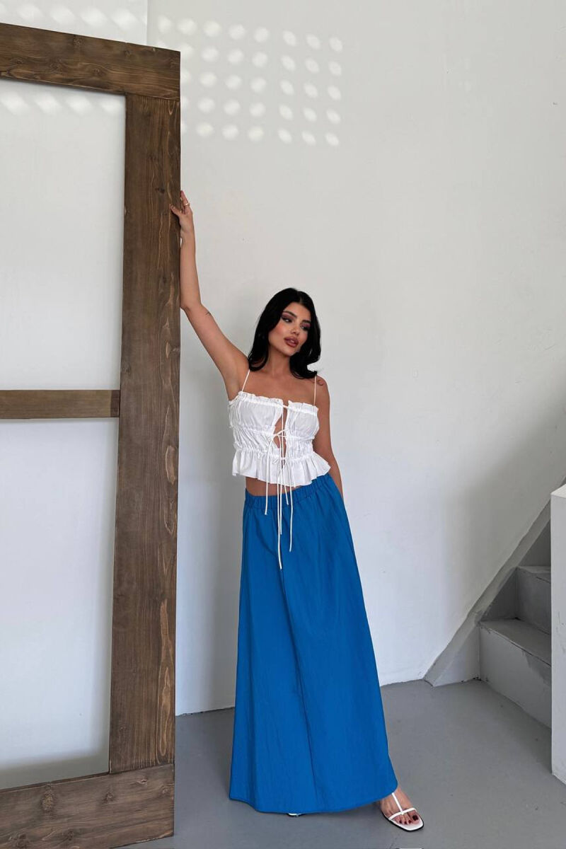 ELASTIC WAIST WOMAN SKIRT BLUE/BLU - 2