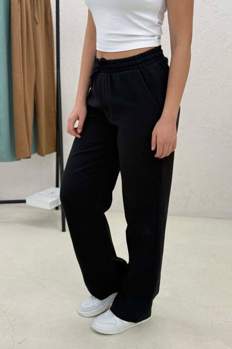 ELASTIC WAIST WOMAN TROUSERS BLACK/ E ZEZE - 3