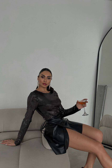 FESTIVE DESIGN WOMEN BODYSUIT BLACK/ E ZEZE - 2