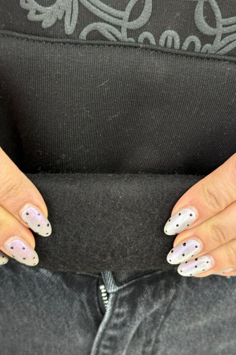 FLUFFY FLOWER DESIGN ONE COLOR WOMEN HOODIE BLACK/ E ZEZE - 4