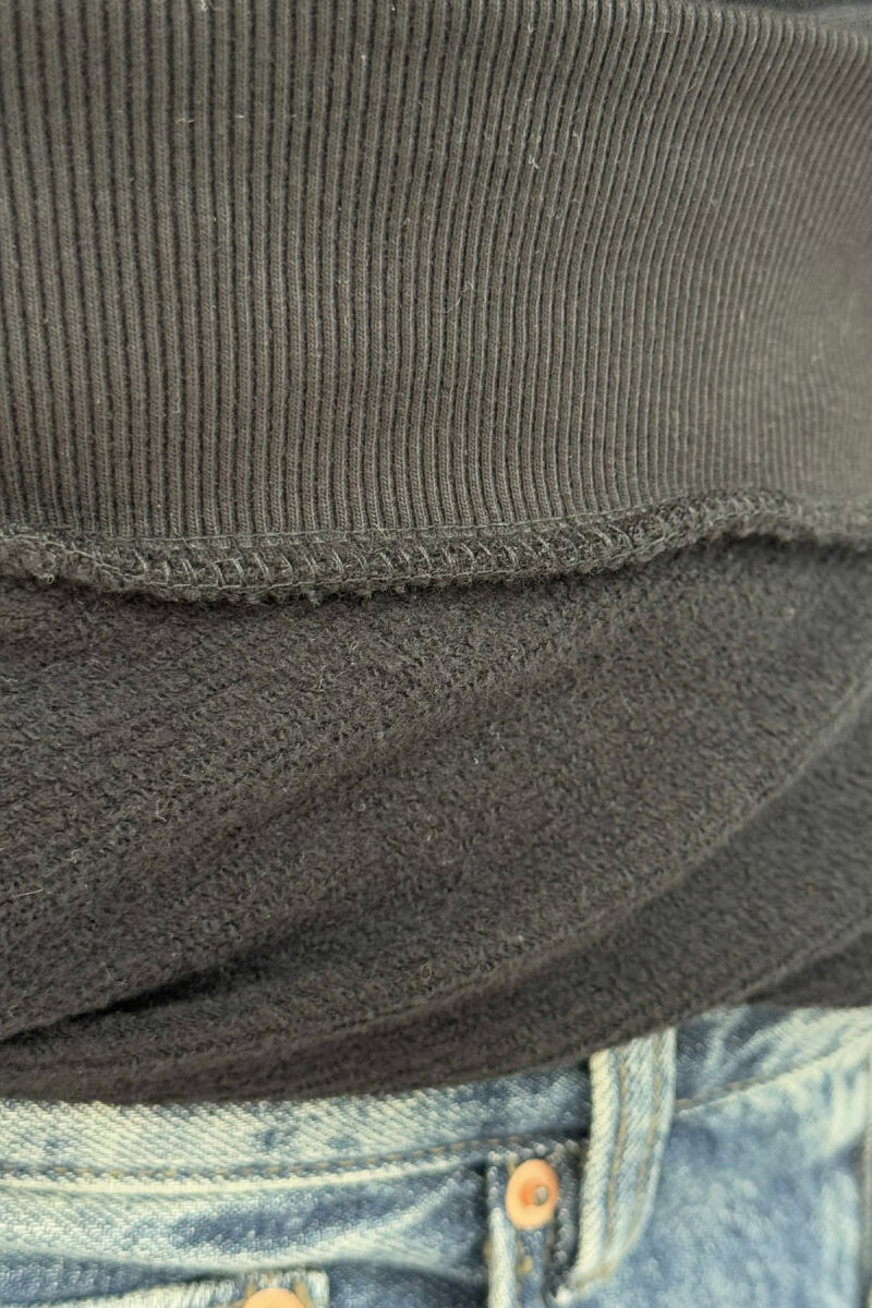 FLUFFY FRONT LOGO MEN HOODIE BLACK/ E ZEZE - 4