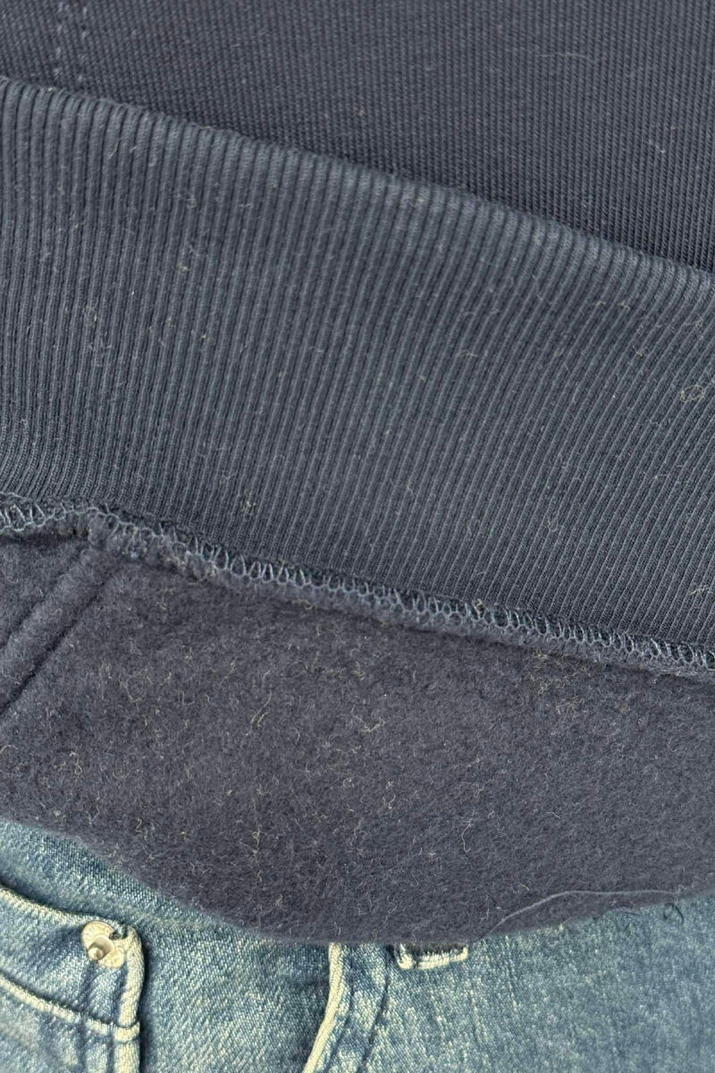 FLUFFY FRONT LOGO MEN HOODIE DARK BLUE/BEE - 4