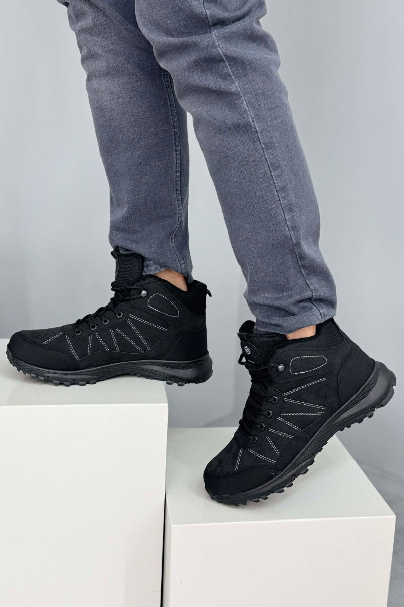 FLUFFY HIGH NECK MEN SHOES BLACK/ E ZEZE - 7