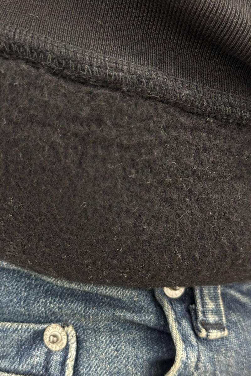 FLUFFY ONE COLOR BASKETBALL BACK DESIGN MEN HOODIE BLACK/ E ZEZE - 2