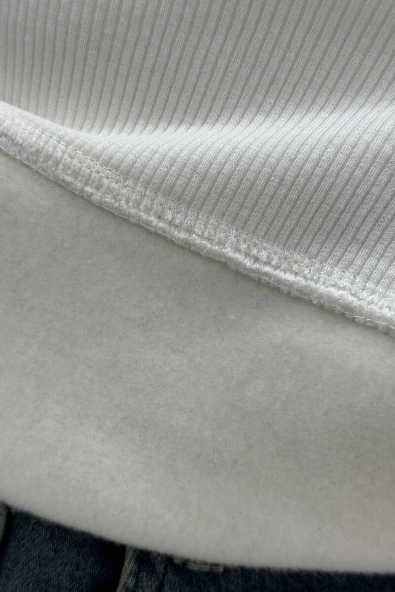 FLUFFY ONE COLOR BASKETBALL BACK DESIGN MEN HOODIE WHITE-E BARDHE - 4