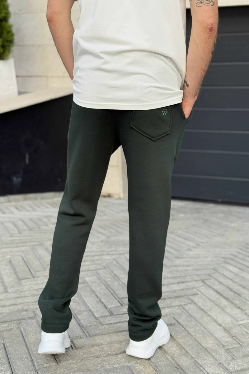 FLUFFY ONE COLOR SIMPLE MEN JOGGERS GREEN/JESHILE - 4