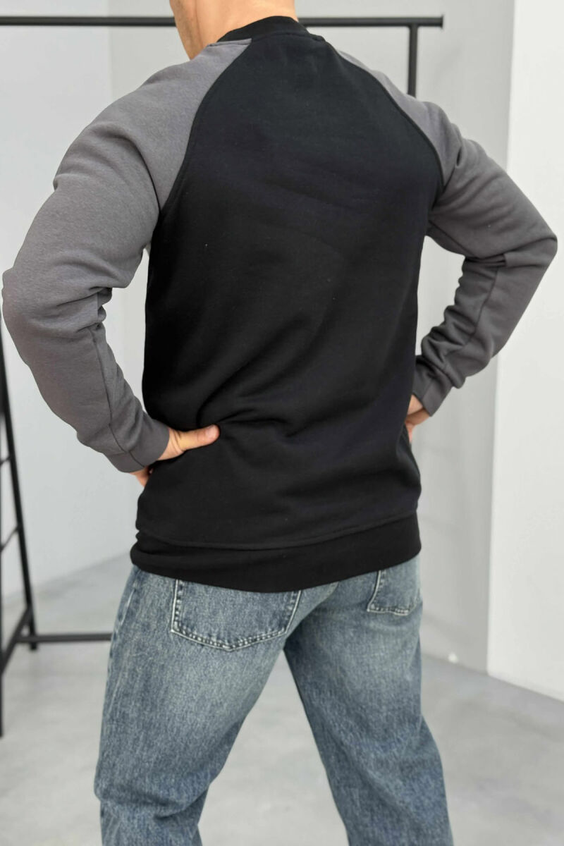 FLUFFY ROUND NECK MEN SWEATSHIRT BLACK/ E ZEZE - 3