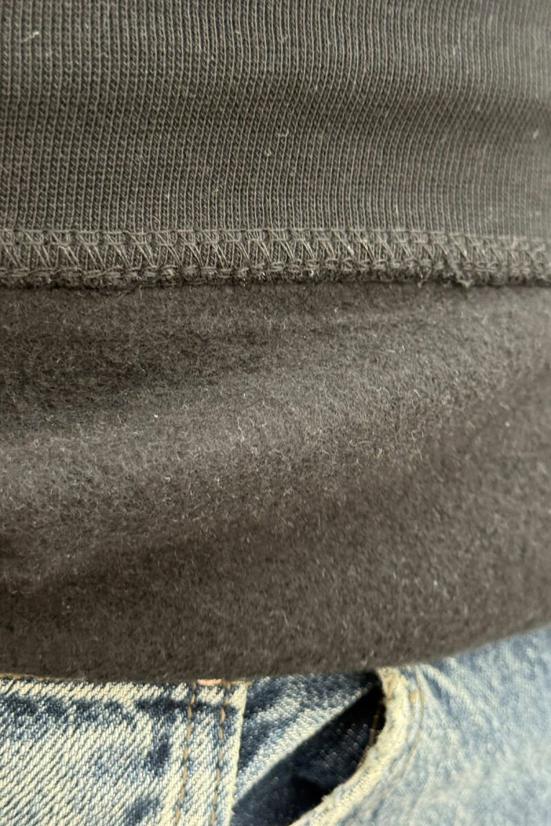 FLUFFY ROUND NECK MEN SWEATSHIRT BLACK/ E ZEZE - 4