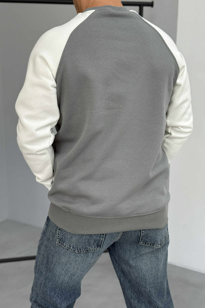 FLUFFY ROUND NECK MEN SWEATSHIRT GREY/GRI - 3