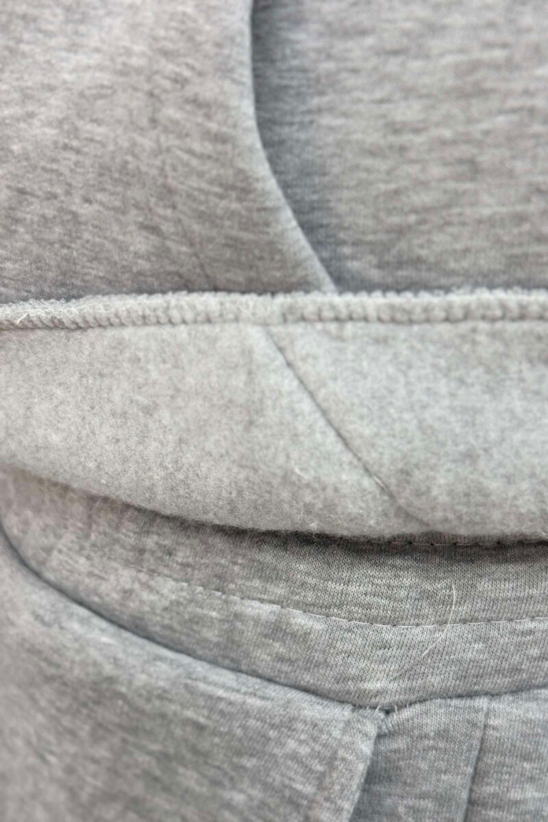 FLUFFY SIMPLE ONE COLOR HOODIE+JOGGER MEN SET LIGHT GREY/GZ - 5