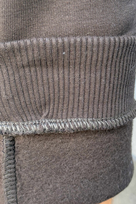 FLUFFY ZIPPER POCKETS ONE COLOR MEN JOGGERS BLACK/ E ZEZE - 5