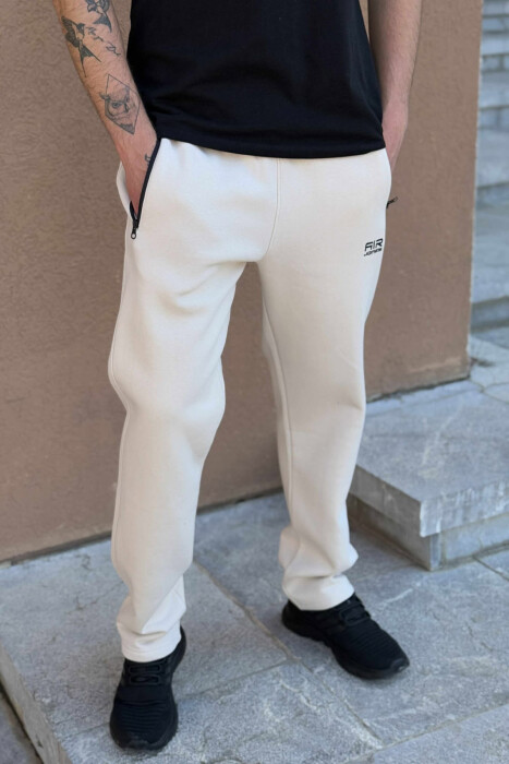 TUTA ME PUSH ME DETAJIN E XHEPIT PËR MESHKUJ NË NGJYRËN BEZHË - KLAUDIO FASHION