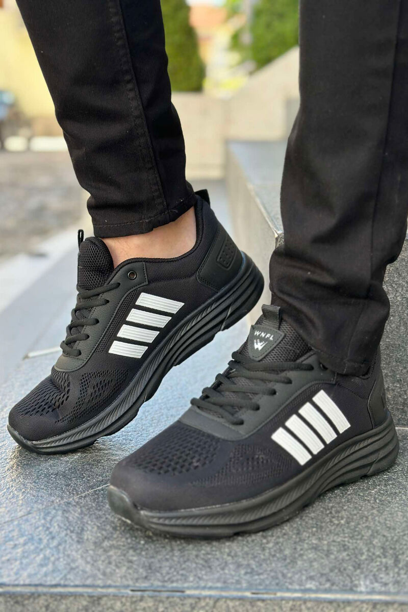 FOUR STRIPE DESIGN PLATFORM MEN SNEAKERS BLACK/ E ZEZE - 3
