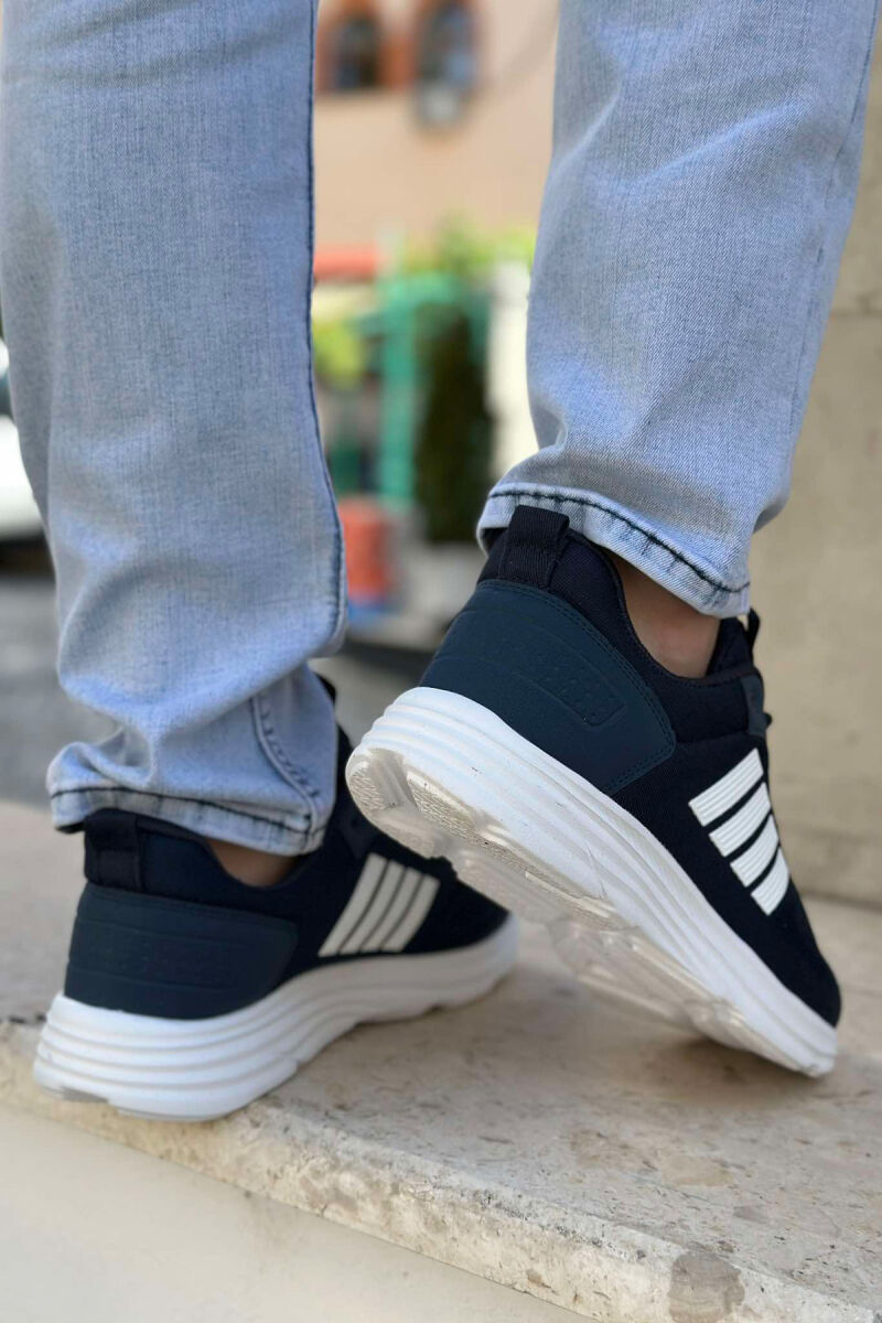 FOUR STRIPE DESIGN PLATFORM MEN SNEAKERS BLUE-WHITE/BLBA - 3