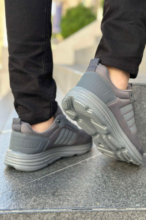 FOUR STRIPE DESIGN PLATFORM MEN SNEAKERS DARK GREY/GEE - 4