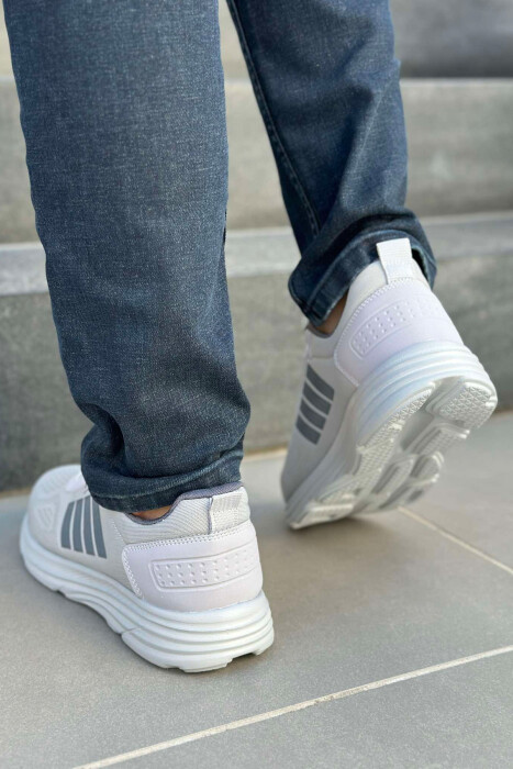 FOUR STRIPE DESIGN PLATFORM MEN SNEAKERS GREY-GREY/GG - 2