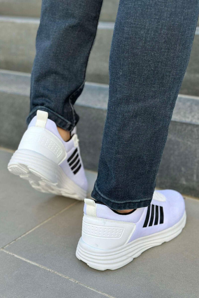 FOUR STRIPE DESIGN PLATFORM MEN SNEAKERS WHITE-BLACK/BAZE - 4