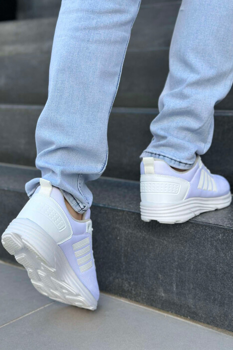 FOUR STRIPE DESIGN PLATFORM MEN SNEAKERS WHITE-E BARDHE - 2