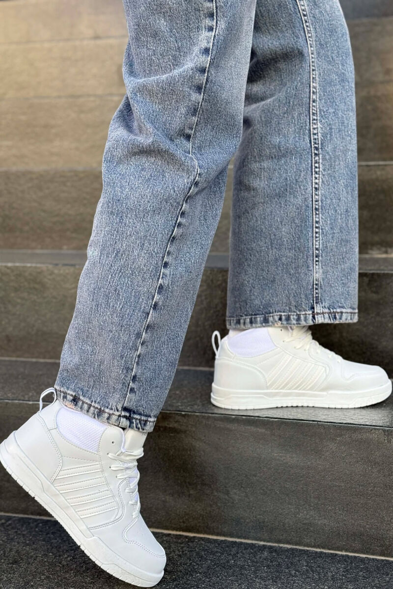 FOUR STRIPES HIGH TOP WOMEN SNEAKERS WHITE-E BARDHE - 2