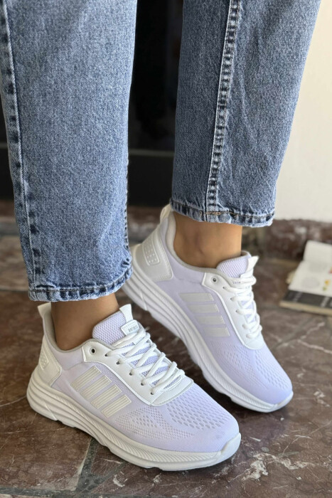 FOUR STRIPES PLATFORM SIMPLE WOMEN SNEAKERS WHITE-E BARDHE 