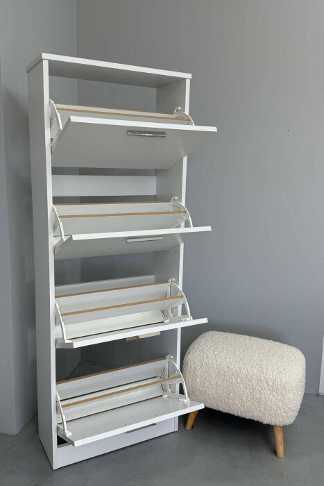 FOUR TIER SHOE SHELF WHITE-E BARDHE - 3