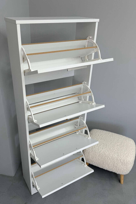 FOUR TIER SHOE SHELF WHITE-E BARDHE - 5