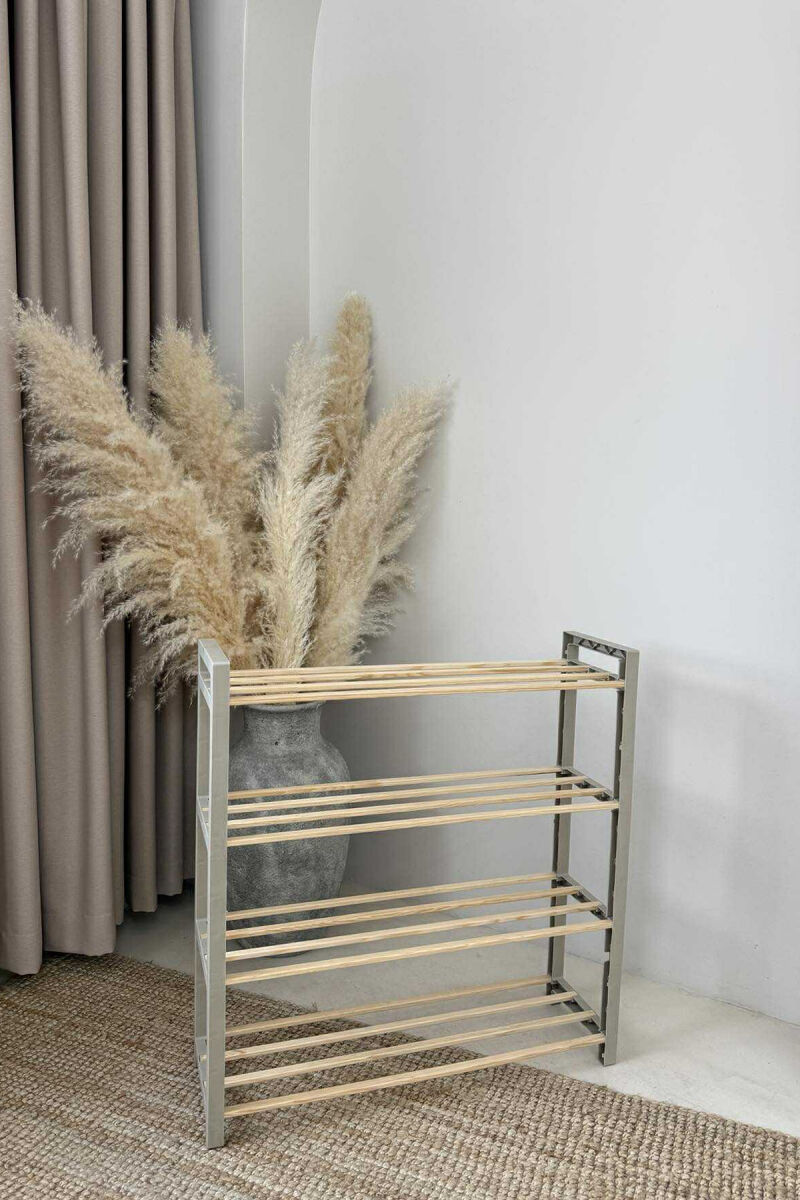 FOUR TIER WOODEN SHOES SHELF BEIGE/BEZHE - 10