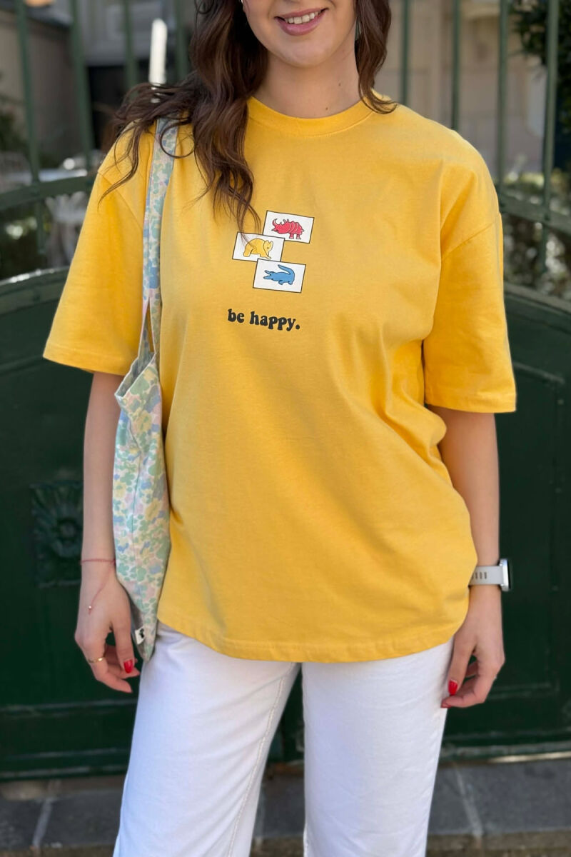 FRONT & BACK IMAGES WOMAN T-SHIRT+ 6 PAIR OF SOCKS YELLOW/E VERDHE - 5