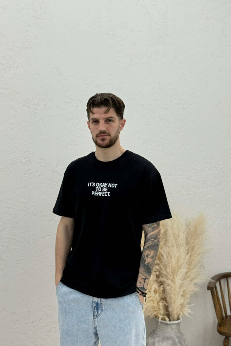 T-SHIRT ME SHKRIME PARA & PAS PER MESHKUJ NE NGJYRE TE ZEZE 