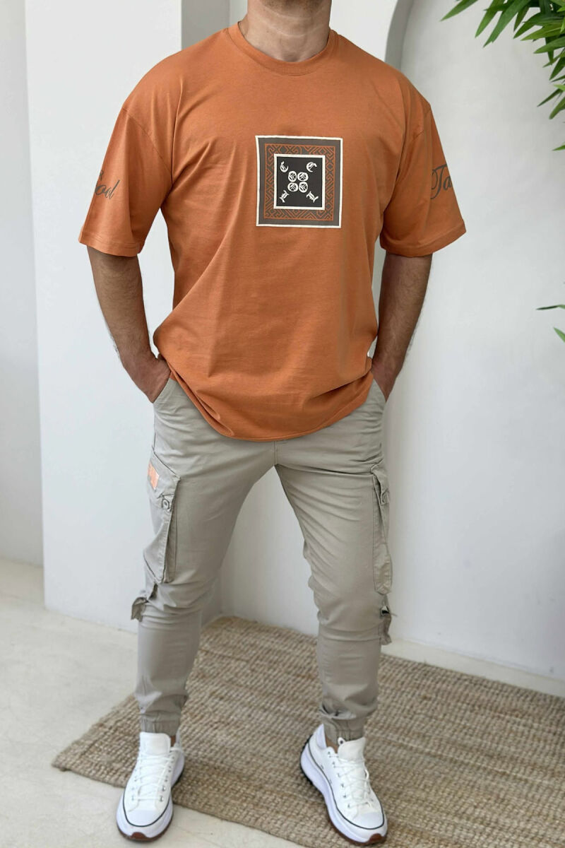 FRONT IMAGE SIMPLE MEN T-SHIRT BRICK/TULLE - 2