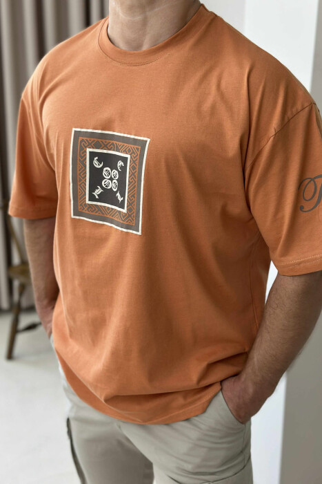 FRONT IMAGE SIMPLE MEN T-SHIRT BRICK/TULLE - 3