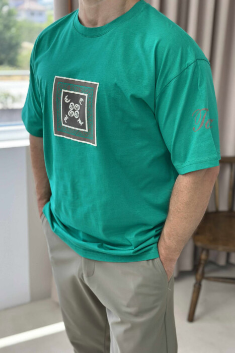 FRONT IMAGE SIMPLE MEN T-SHIRT GREEN/JESHILE - 3
