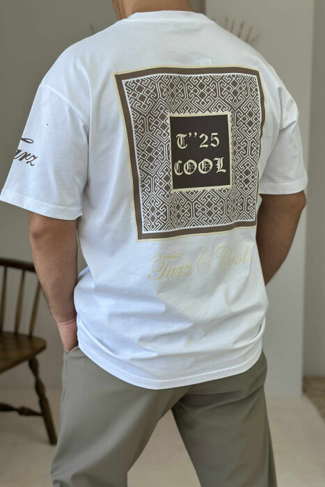 FRONT IMAGE SIMPLE MEN T-SHIRT WHITE-E BARDHE - 4