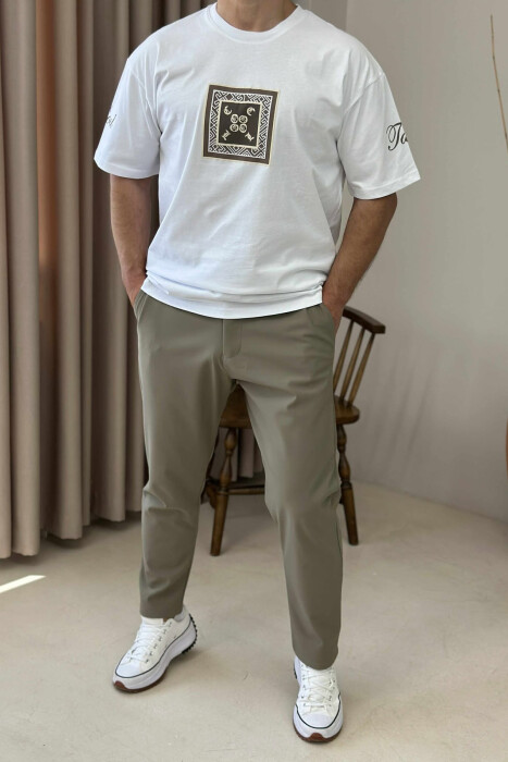 FRONT IMAGE SIMPLE MEN T-SHIRT WHITE-E BARDHE - 5