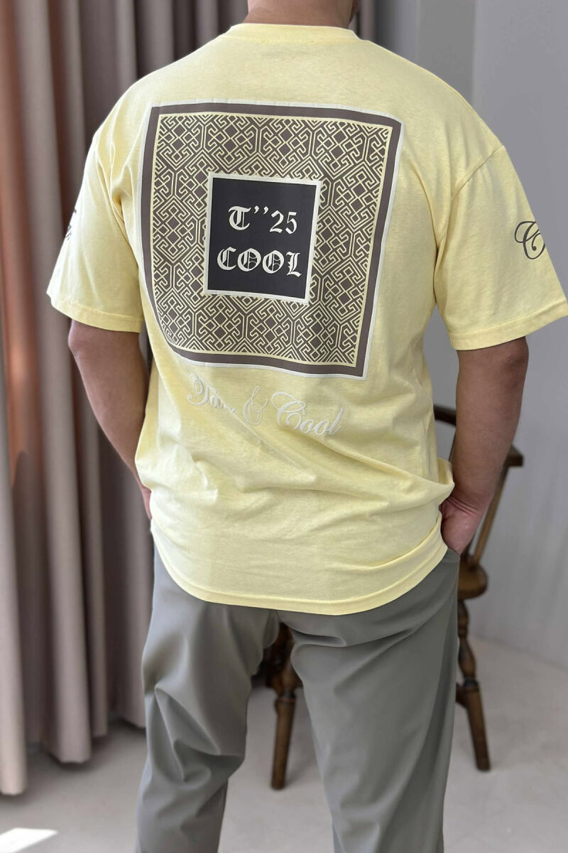 FRONT IMAGE SIMPLE MEN T-SHIRT YELLOW/E VERDHE - 4