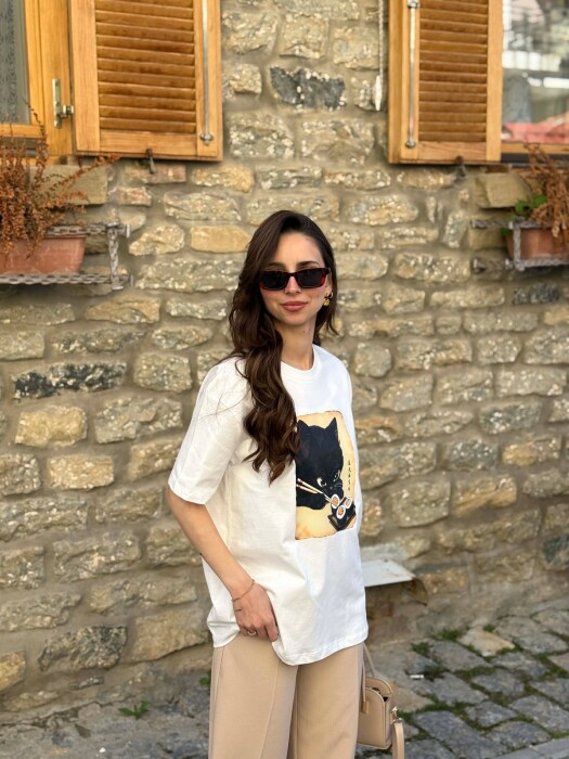 FRONT IMAGE WOMAN T-SHIRT WHITE-E BARDHE - 
