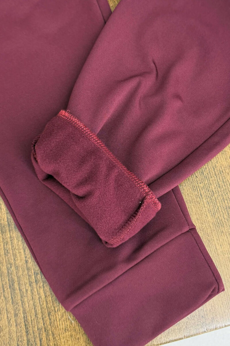 FRONT WRITTING HOODIE + SWEATPANTS WOMAN SET BURGUNDY/VISHNJE - 6