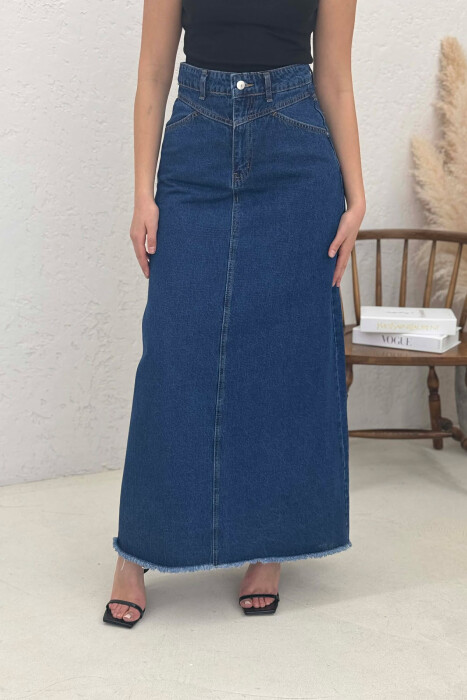 FUND I GJATË XHINS PËR FEMRA NË NGJYRËN BLU E ERRËT - 2