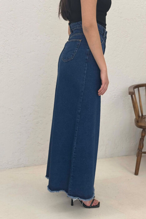 FUND I GJATË XHINS PËR FEMRA NË NGJYRËN BLU E ERRËT - 3