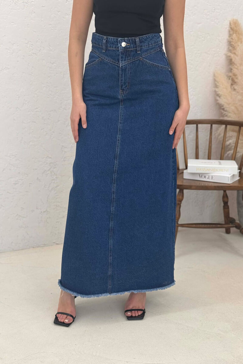 FUND I GJATË XHINS PËR FEMRA NË NGJYRËN BLU E ERRËT - 6