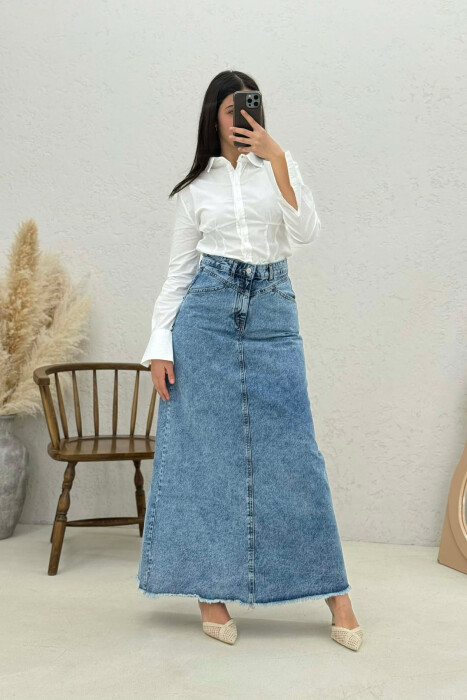 FUND I GJATË XHINS PËR FEMRA NË NGJYRËN BLU - 3