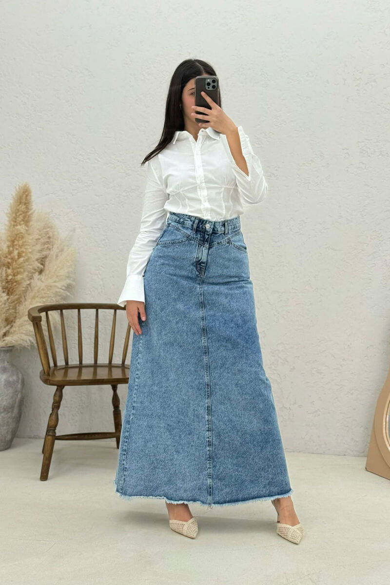 FUND I GJATË XHINS PËR FEMRA NË NGJYRËN BLU - 3