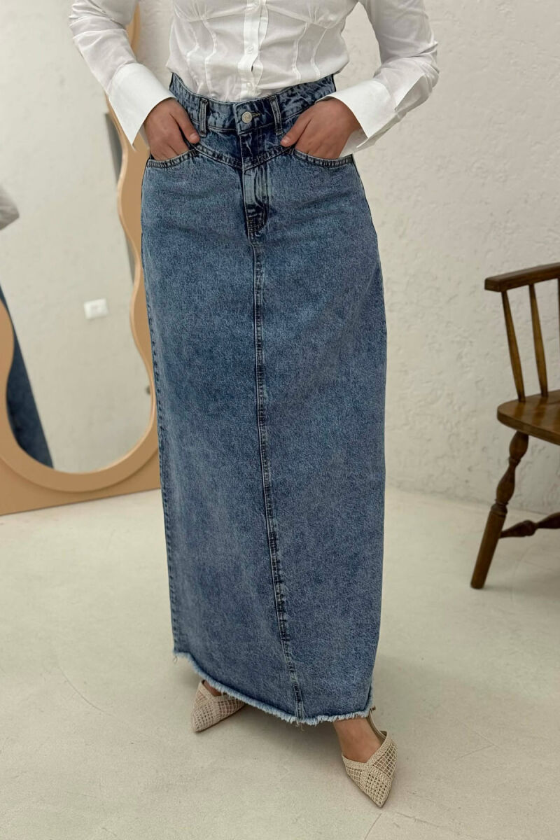 FUND I GJATË XHINS PËR FEMRA NË NGJYRËN BLU - 4